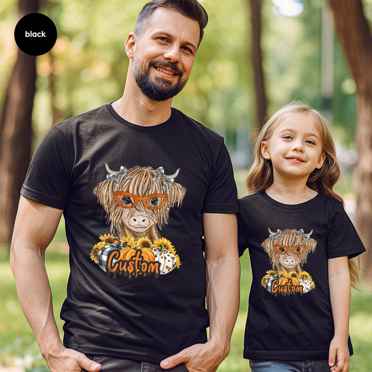 Custom Cow Shirt, Fall Graphic Tees, Personalized Farmer Gifts, Customized Pumpkin T-Shirt, Kids Farm Clothing, Thanksgiving Vneck Tshirt