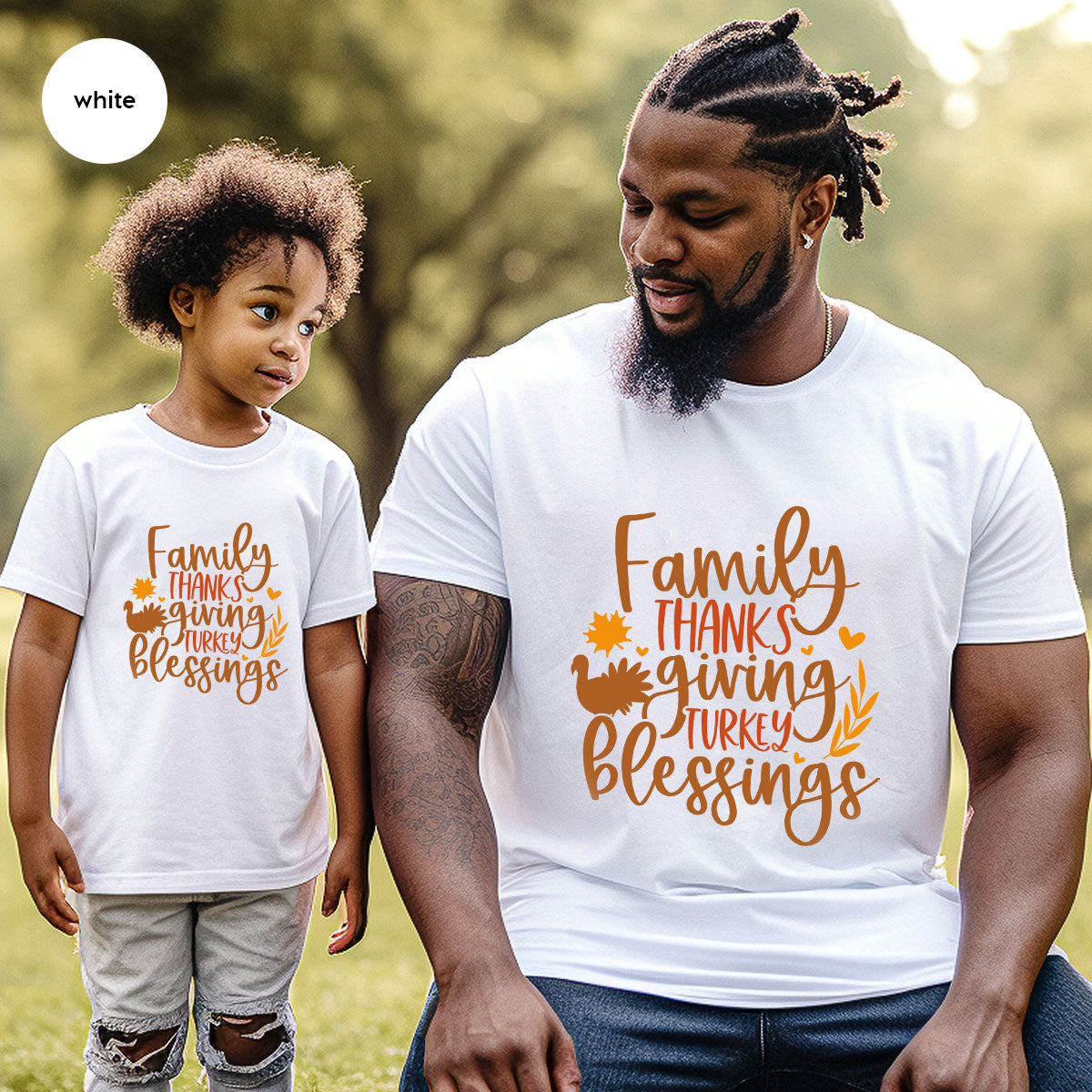 Family Thanksgiving Shirts, Gifts for Family, Autumn Crewneck Sweatshirt, Matching Family TShirts, Fall Vneck Tshirt, Turkey Graphic Tees