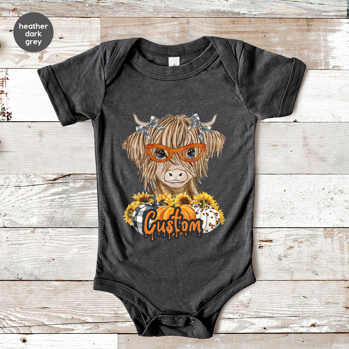 Custom Cow Shirt, Fall Graphic Tees, Personalized Farmer Gifts, Customized Pumpkin T-Shirt, Kids Farm Clothing, Thanksgiving Vneck Tshirt