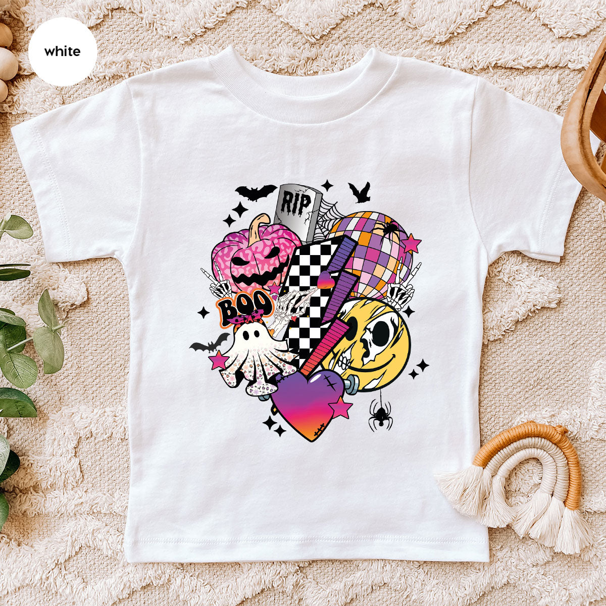 Retro Halloween Shirt, Spooky Pumpkin Shirt, Cool Checkered Outfit