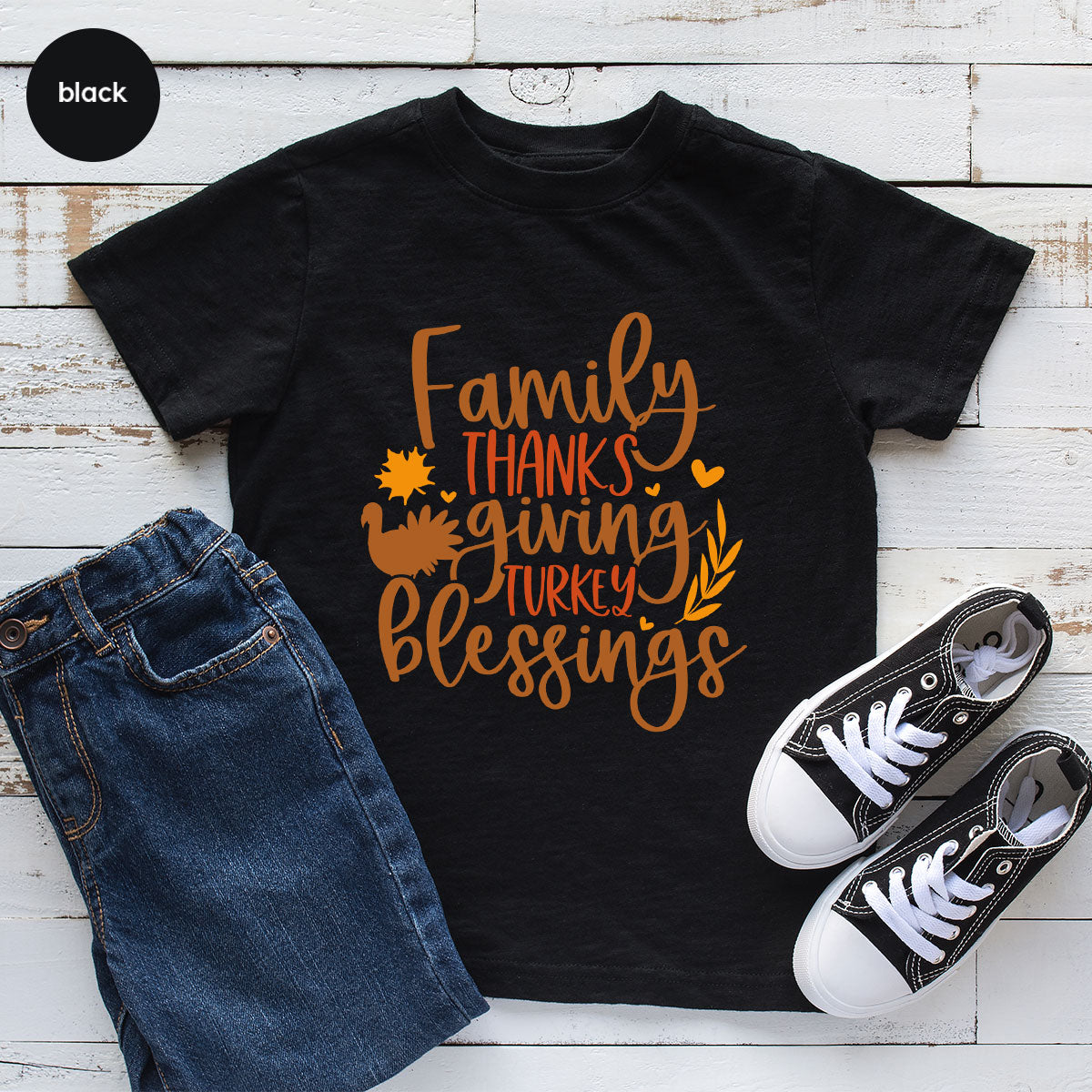 Family Thanksgiving Shirts, Gifts for Family, Autumn Crewneck Sweatshirt, Matching Family TShirts, Fall Vneck Tshirt, Turkey Graphic Tees