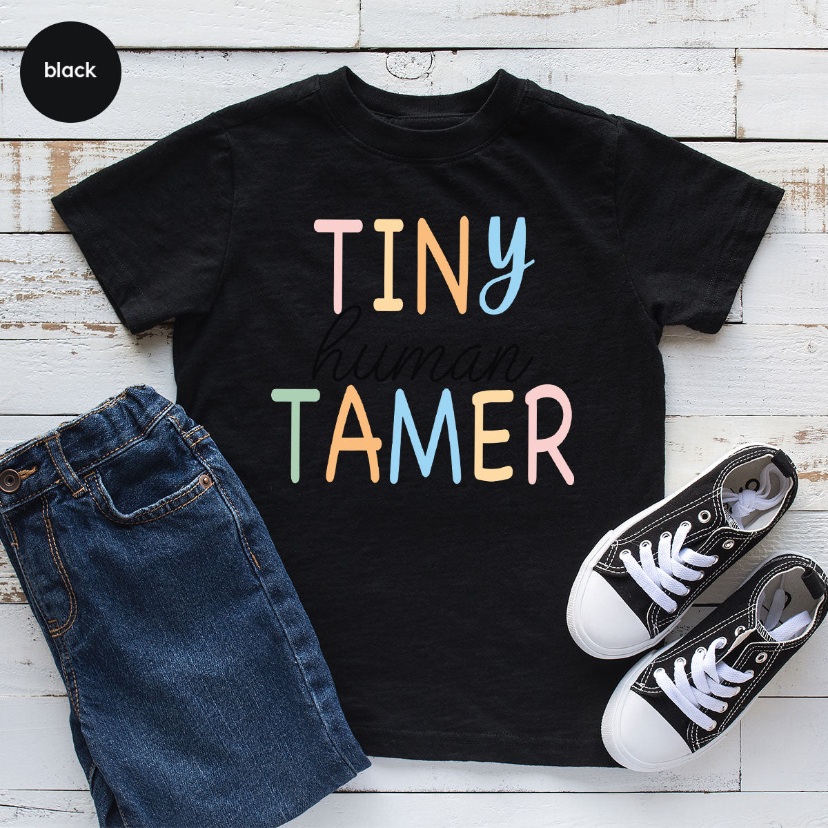 Teacher Shirt, Tiny Human Tamer, Kindergarten Teacher, Preschool Teacher, First Day of School, Back to School T-Shirt, Gift for Teacher