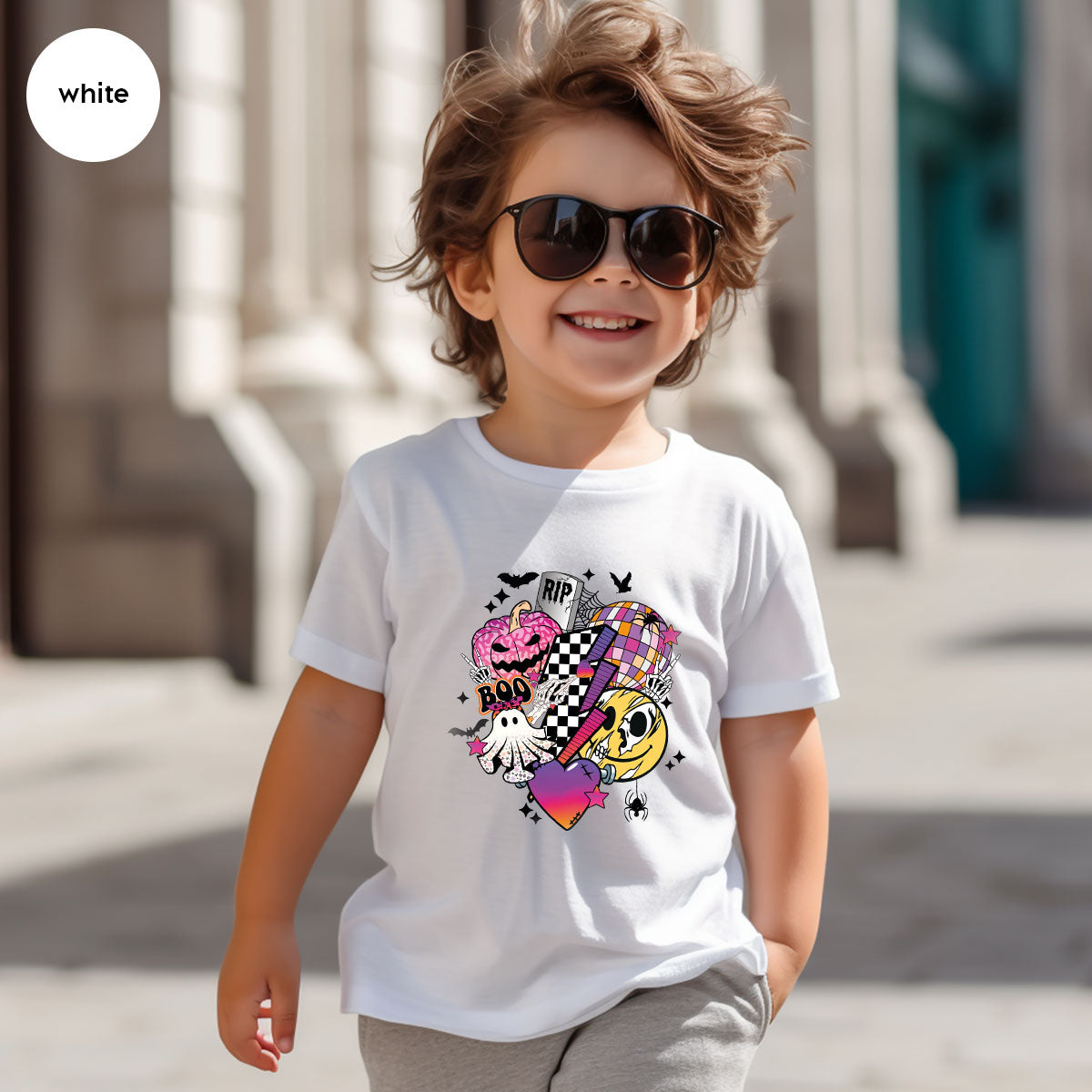 Retro Halloween Shirt, Spooky Pumpkin Shirt, Cool Checkered Outfit