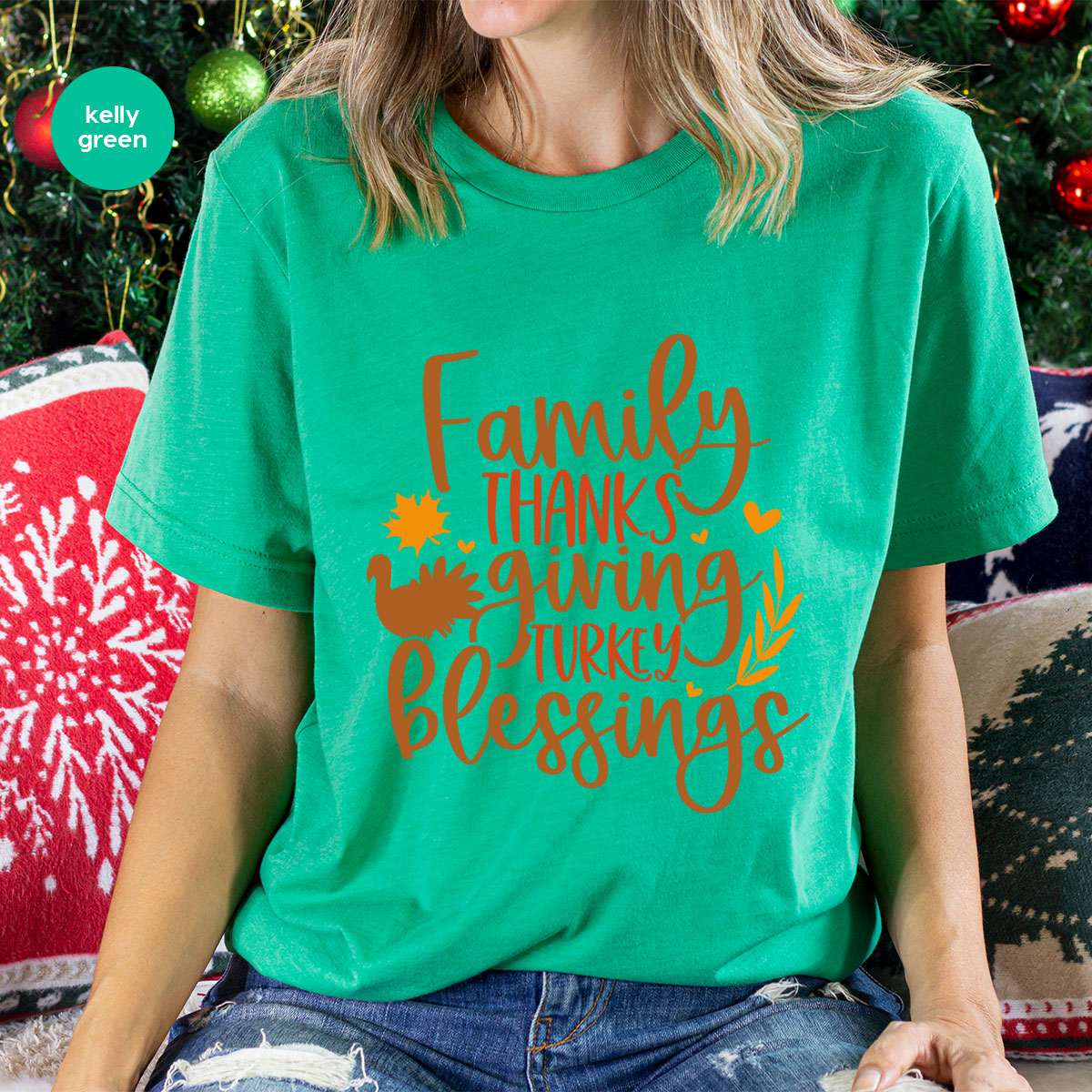 Family Thanksgiving Shirts, Gifts for Family, Autumn Crewneck Sweatshirt, Matching Family TShirts, Fall Vneck Tshirt, Turkey Graphic Tees