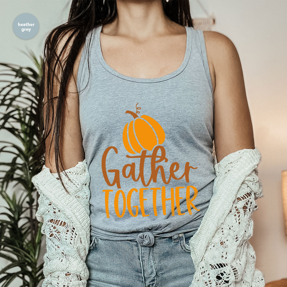 Fall Crewneck Sweatshirt, Thanksgiving Family Outfits, Pumpkin Graphic Tees, Autumn Clothing, Thankful Toddler Tshirt, Gather Together Shirt