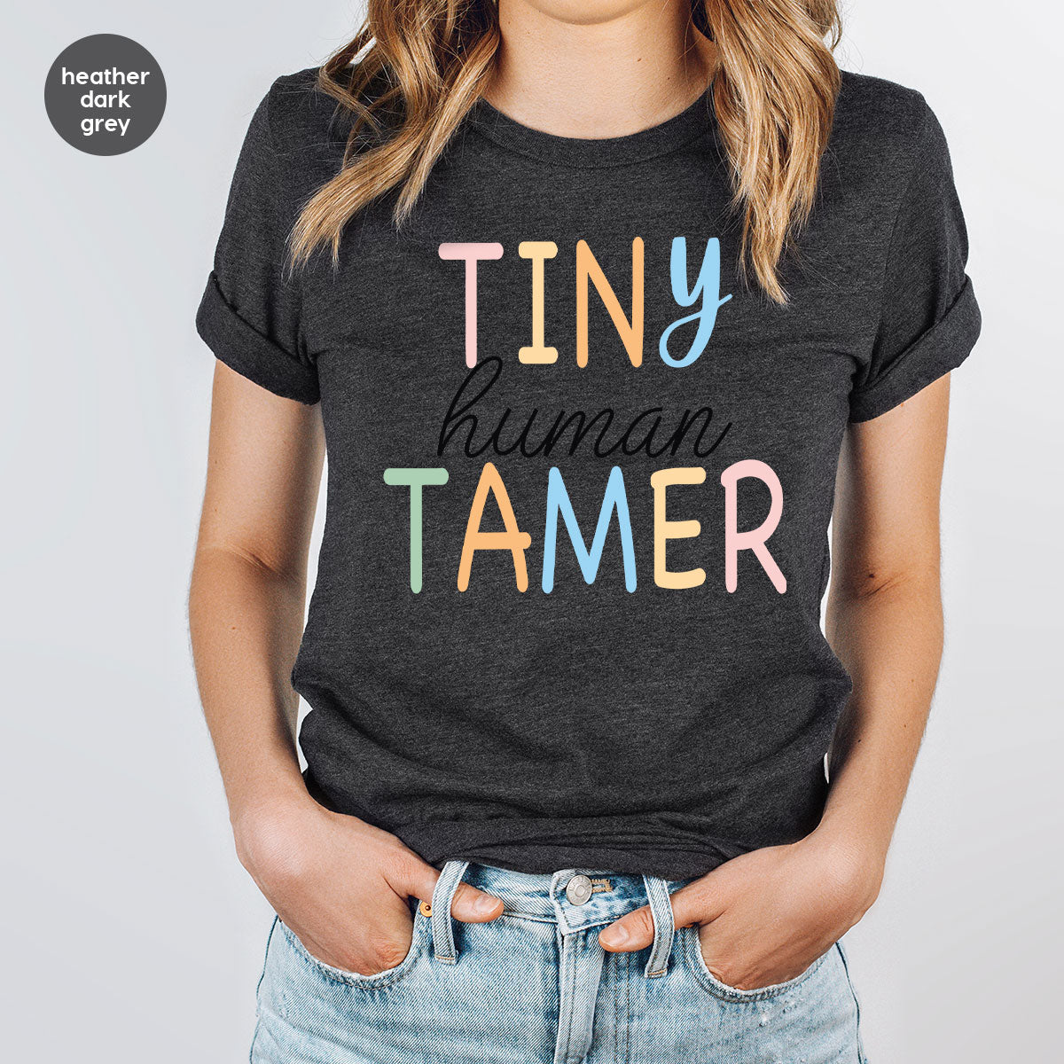 Teacher Shirt, Tiny Human Tamer, Kindergarten Teacher, Preschool Teacher, First Day of School, Back to School T-Shirt, Gift for Teacher