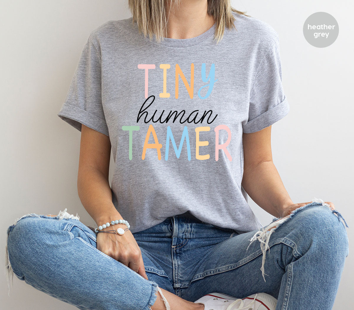 Teacher Shirt, Tiny Human Tamer, Kindergarten Teacher, Preschool Teacher, First Day of School, Back to School T-Shirt, Gift for Teacher