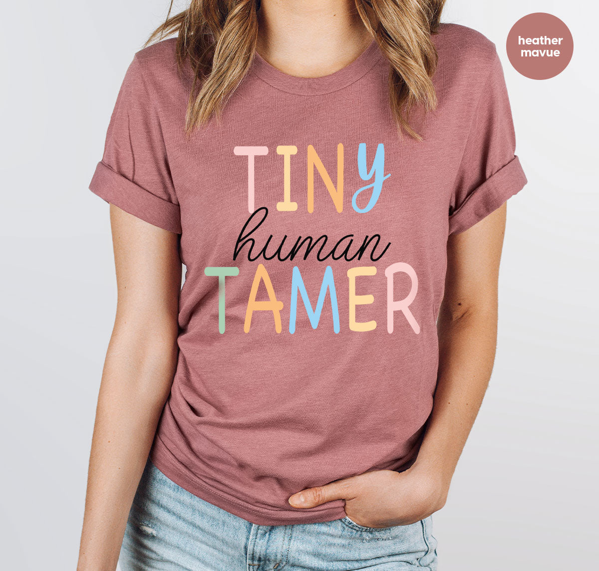 Teacher Shirt, Tiny Human Tamer, Kindergarten Teacher, Preschool Teacher, First Day of School, Back to School T-Shirt, Gift for Teacher