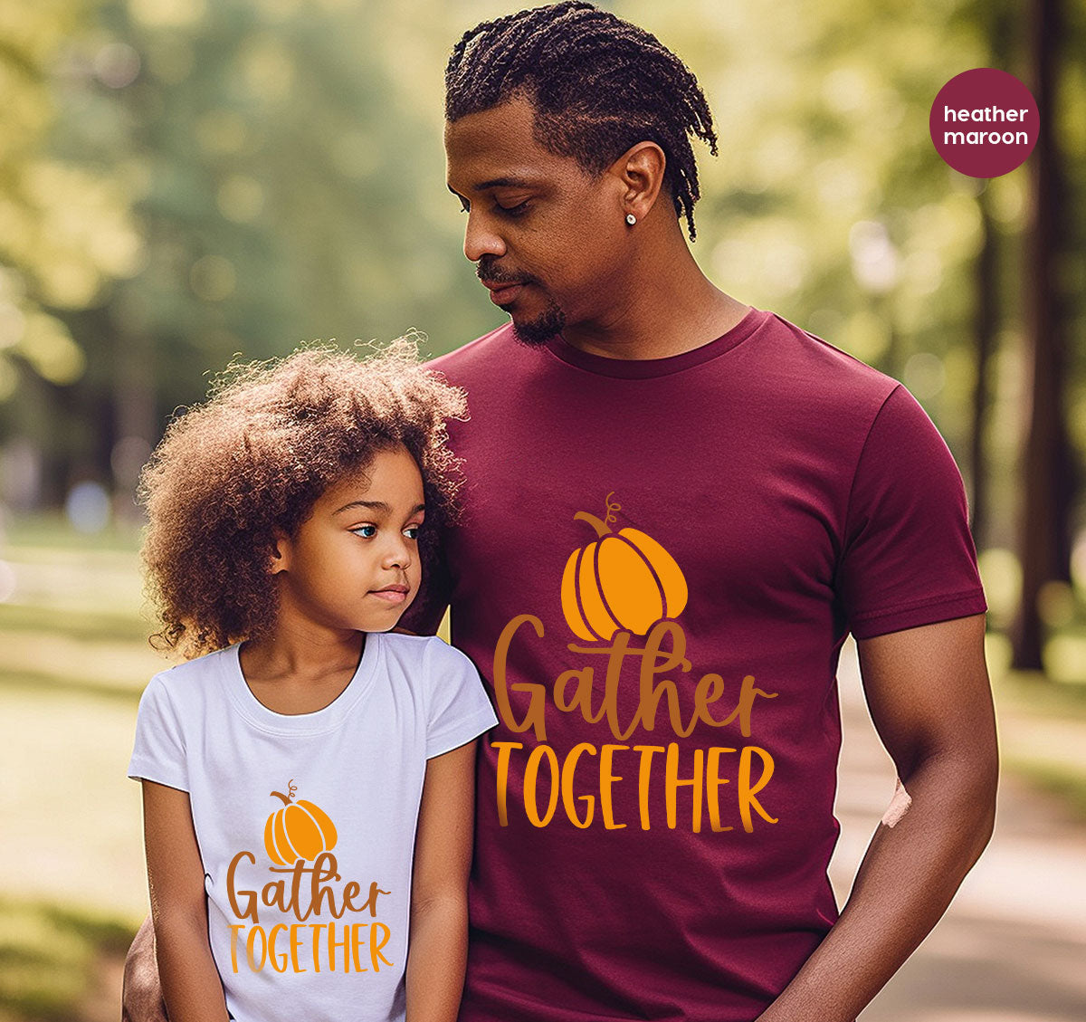 Fall Crewneck Sweatshirt, Thanksgiving Family Outfits, Pumpkin Graphic Tees, Autumn Clothing, Thankful Toddler Tshirt, Gather Together Shirt