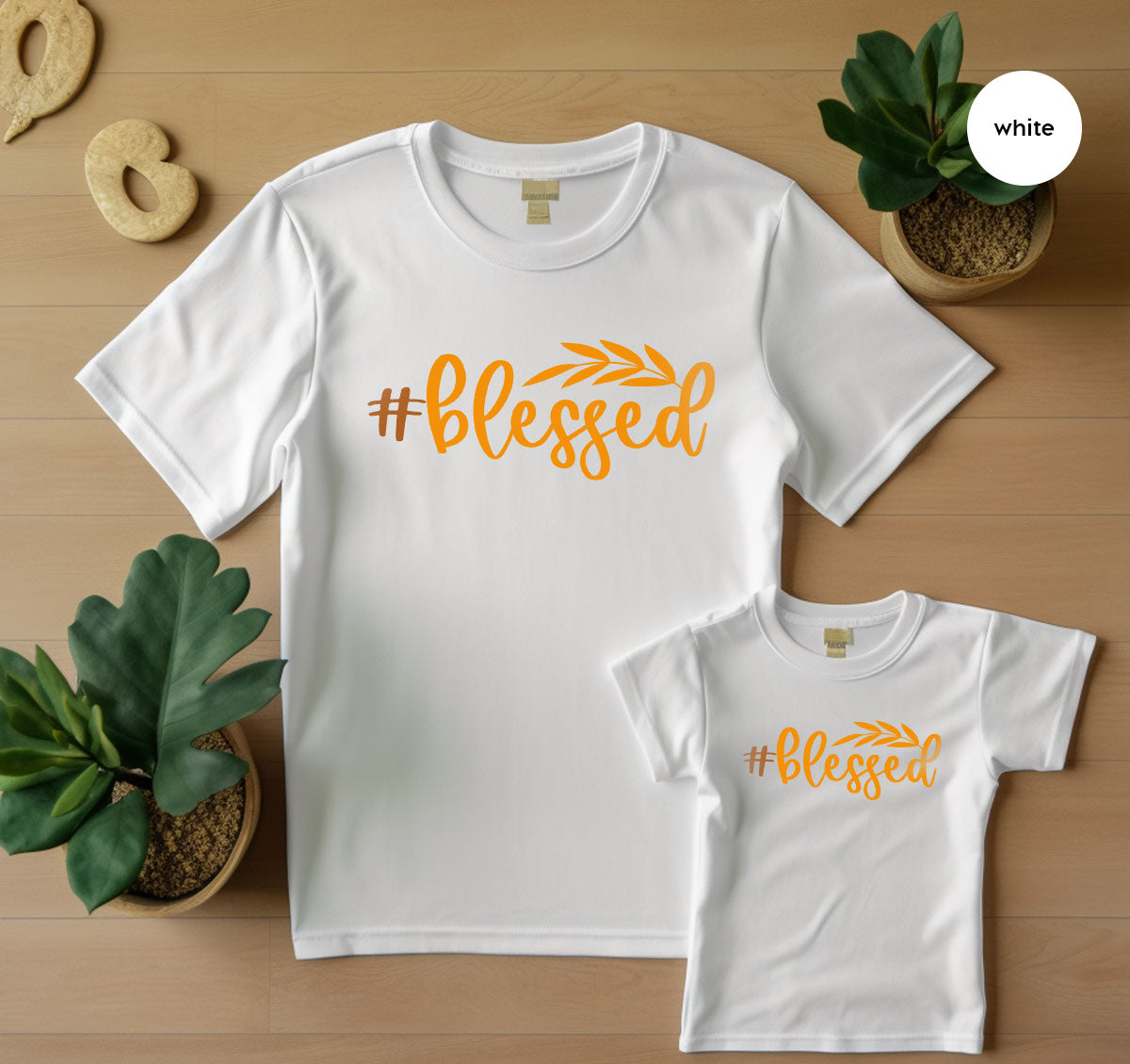 Cute Blessed T-Shirt, Fall Leaves Graphic Tees, Gift for Her, Womens Autumn Clothing, Thanksgiving Sweatshirt, Girls Vneck Tshirts