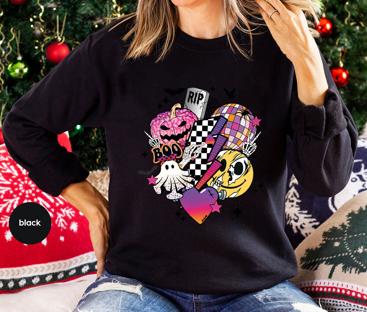 Retro Halloween Shirt, Spooky Pumpkin Shirt, Cool Checkered Outfit