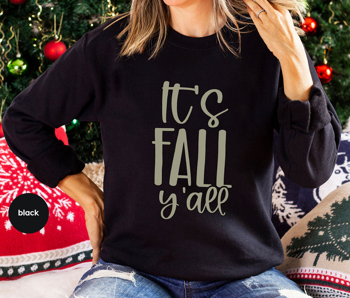 Fall Crewneck Sweatshirt, Its Fall Yall T-Shirt, Fall Gifts, Gifts for Her, Autumn Clothing, Thanksgiving Graphic Tees, Toddler T Shirt