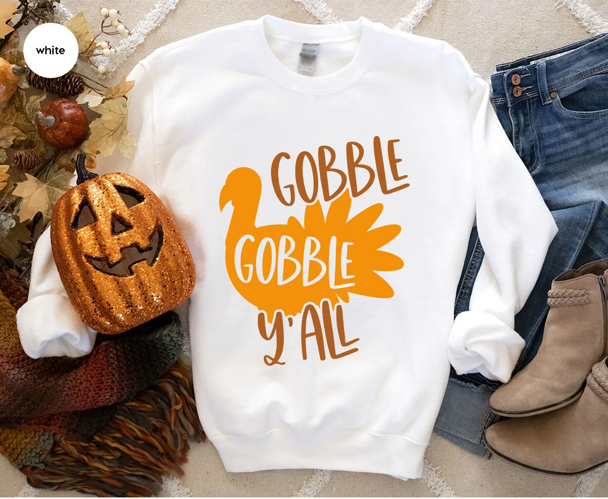 Kids Turkey T Shirt, Fall Gifts, Funny Fall Sweatshirt, Thanksgiving Graphic Tees, Boys Autumn Outfit, Cute Toddler TShirt, Gobble T-Shirt