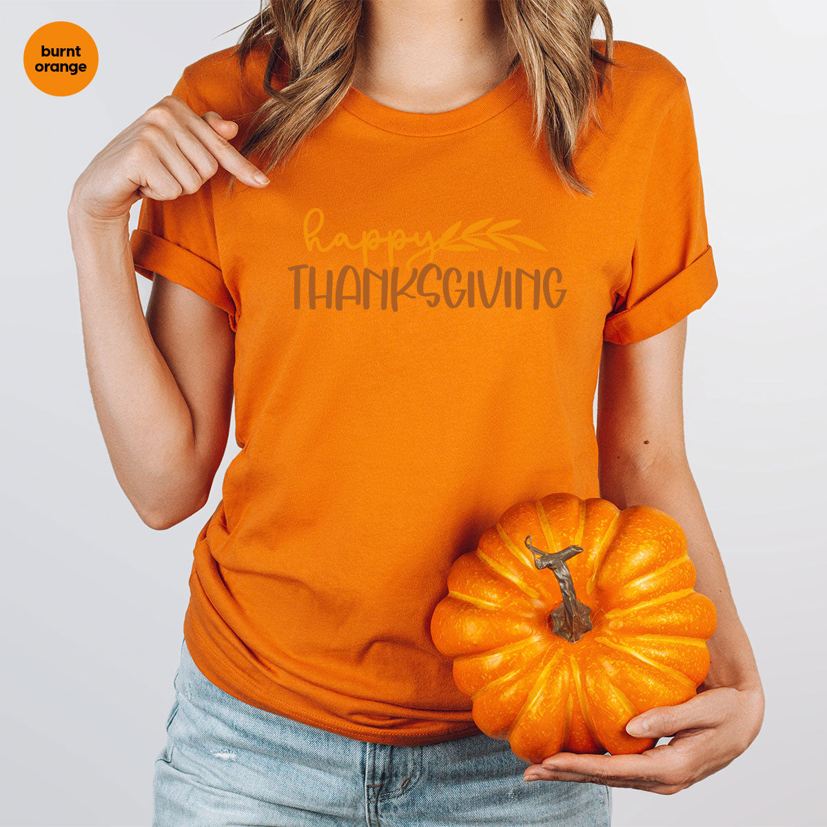 Happy Thanksgiving Shirt, Fall Crewneck Sweatshirt, Family Gifts, Matching Family TShirts, Autumn Vneck Tshirt, Leaves Graphic Tees