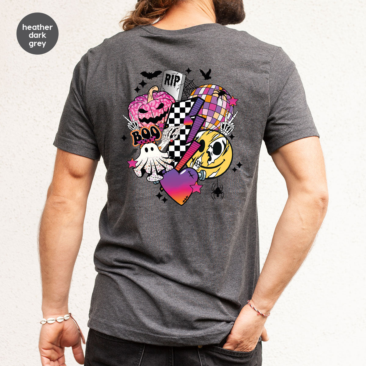 Retro Halloween Shirt, Spooky Pumpkin Shirt, Cool Checkered Outfit