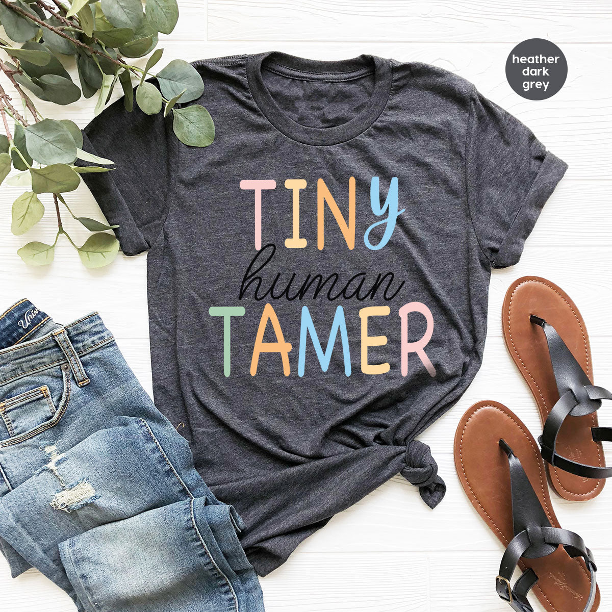 Teacher Shirt, Tiny Human Tamer, Kindergarten Teacher, Preschool Teacher, First Day of School, Back to School T-Shirt, Gift for Teacher