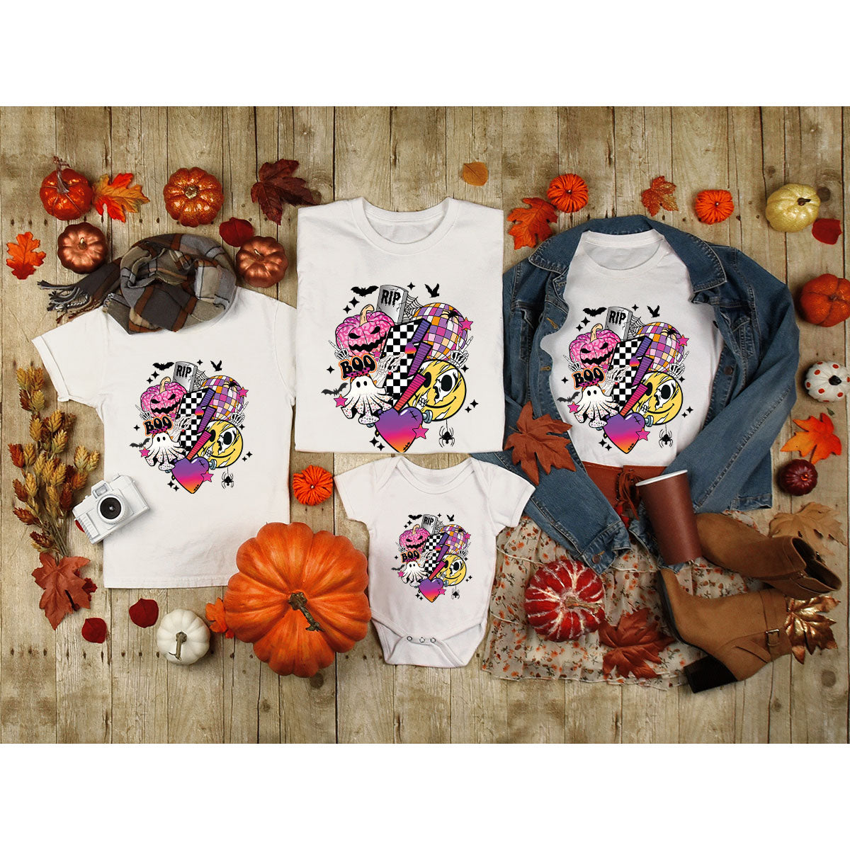 Retro Halloween Shirt, Spooky Pumpkin Shirt, Cool Checkered Outfit