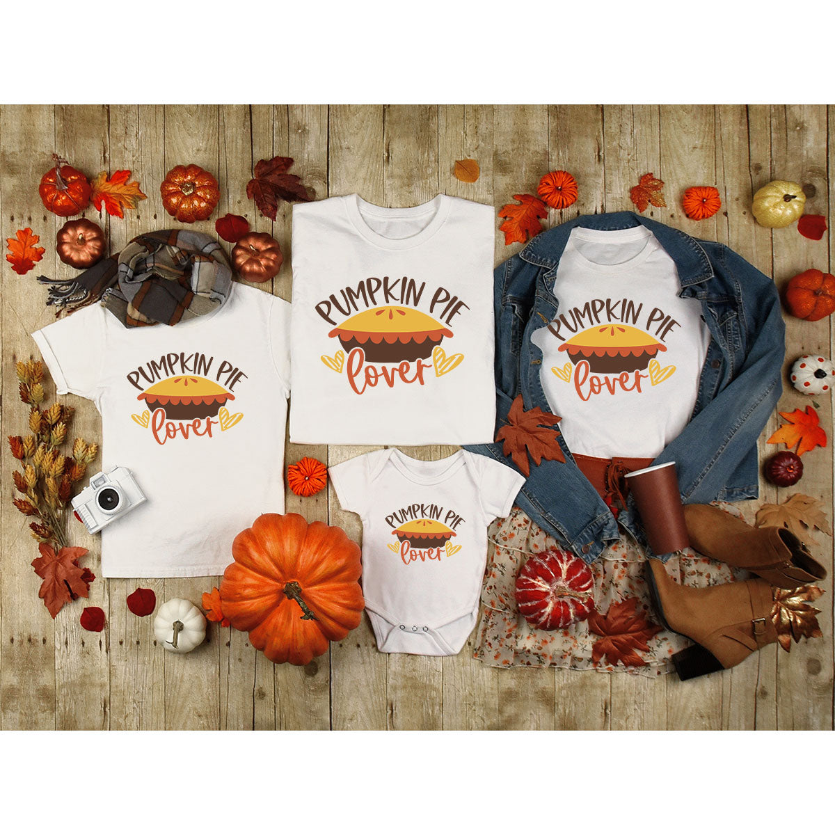 Kids Thanksgiving Shirts, Pumpkin Pie Graphic Tees, Gift for Her, Fall Crewneck Sweatshirt, Cute Toddler Clothes, Autumn Vneck T-Shirt