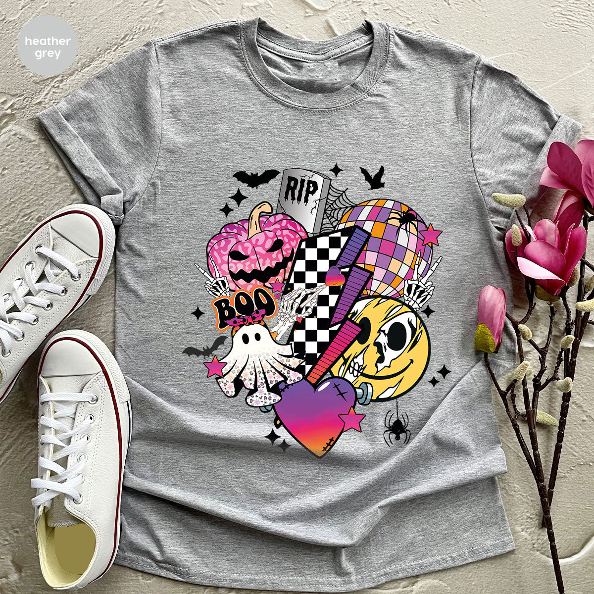 Retro Halloween Shirt, Spooky Pumpkin Shirt, Cool Checkered Outfit