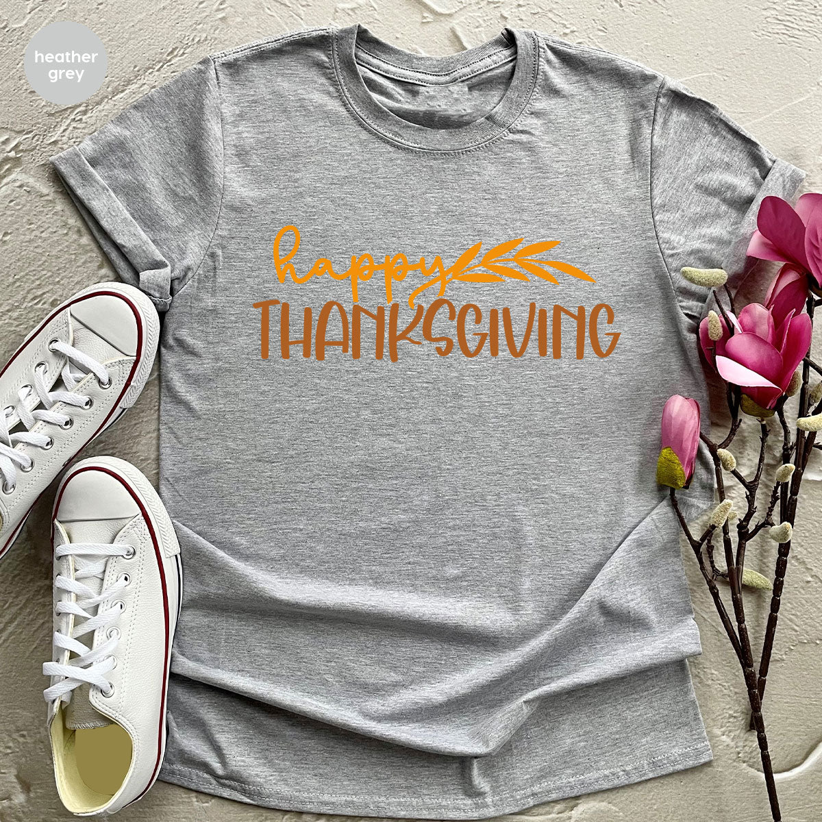 Happy Thanksgiving Shirt, Fall Crewneck Sweatshirt, Family Gifts, Matching Family TShirts, Autumn Vneck Tshirt, Leaves Graphic Tees