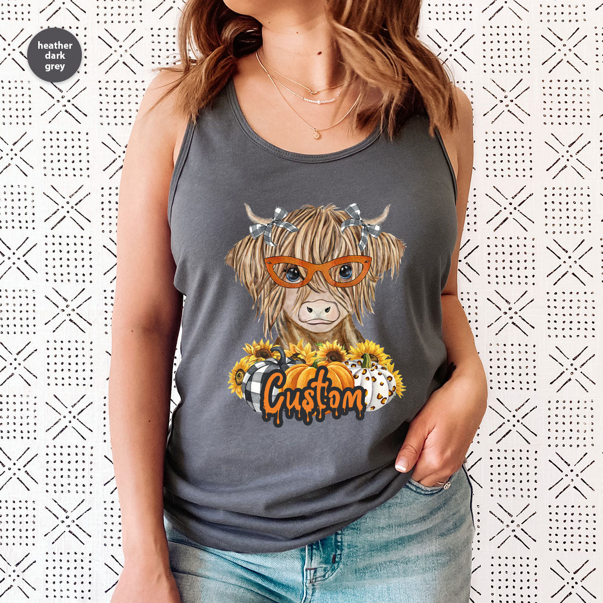 Custom Cow Shirt, Fall Graphic Tees, Personalized Farmer Gifts, Customized Pumpkin T-Shirt, Kids Farm Clothing, Thanksgiving Vneck Tshirt