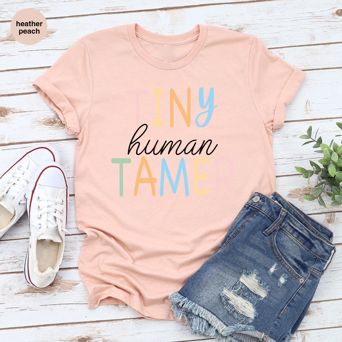 Teacher Shirt, Tiny Human Tamer, Kindergarten Teacher, Preschool Teacher, First Day of School, Back to School T-Shirt, Gift for Teacher