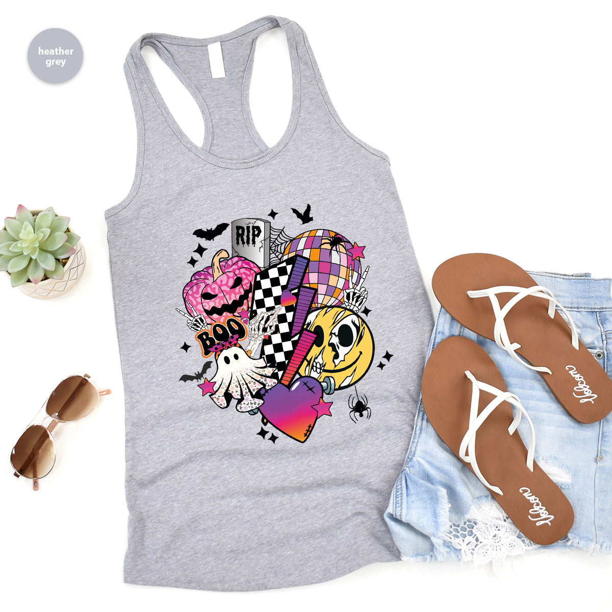Retro Halloween Shirt, Spooky Pumpkin Shirt, Cool Checkered Outfit