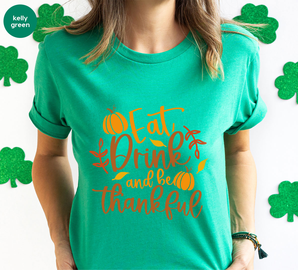 Cute Pumpkin T-Shirt, Fall Graphic Tees, Thankful Gifts, Thanksgiving Outfits, Autumn Crewneck Sweatshirt, Fall Leaves Vneck Shirt