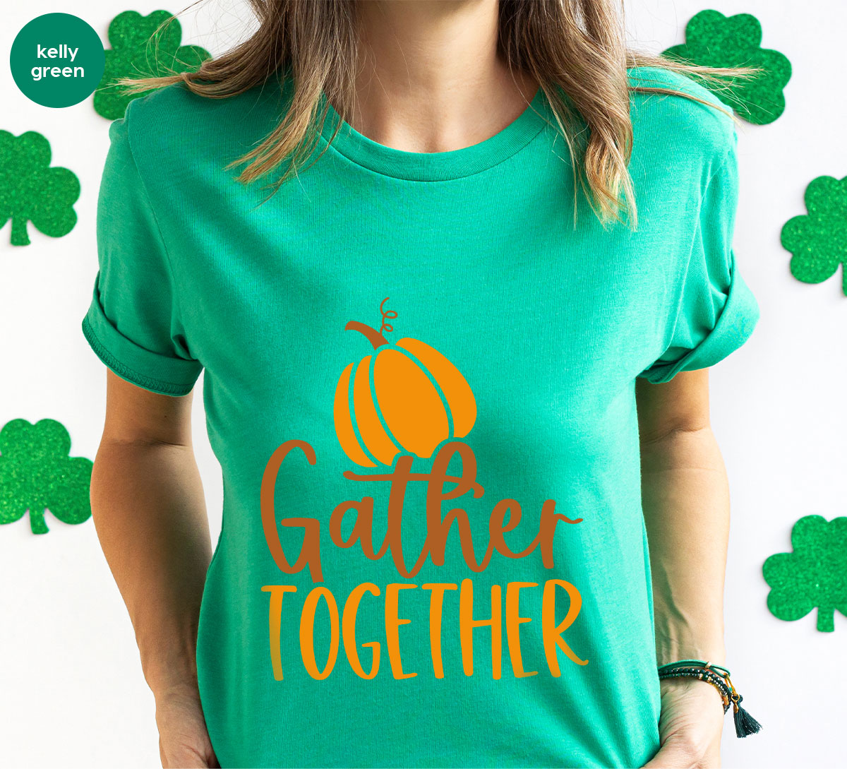 Fall Crewneck Sweatshirt, Thanksgiving Family Outfits, Pumpkin Graphic Tees, Autumn Clothing, Thankful Toddler Tshirt, Gather Together Shirt