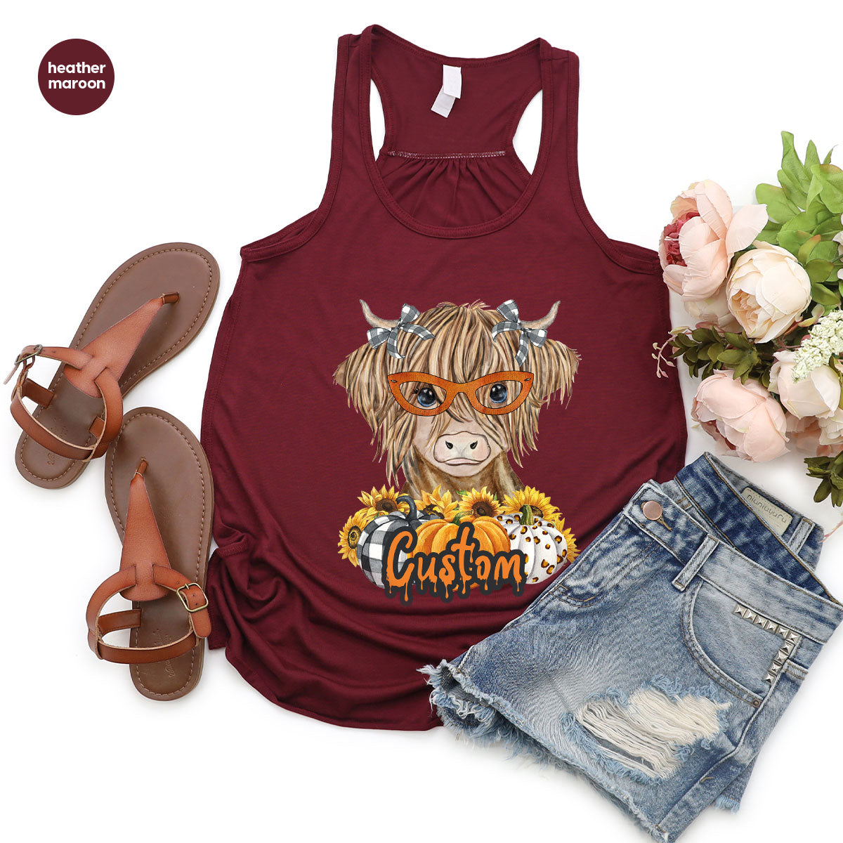 Custom Cow Shirt, Fall Graphic Tees, Personalized Farmer Gifts, Customized Pumpkin T-Shirt, Kids Farm Clothing, Thanksgiving Vneck Tshirt