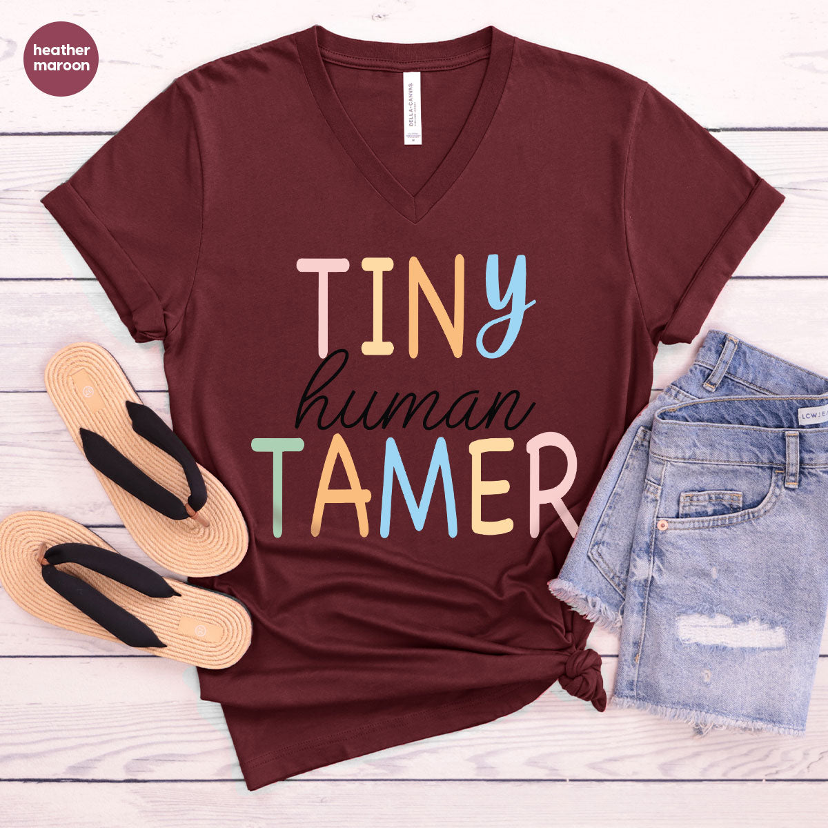 Teacher Shirt, Tiny Human Tamer, Kindergarten Teacher, Preschool Teacher, First Day of School, Back to School T-Shirt, Gift for Teacher