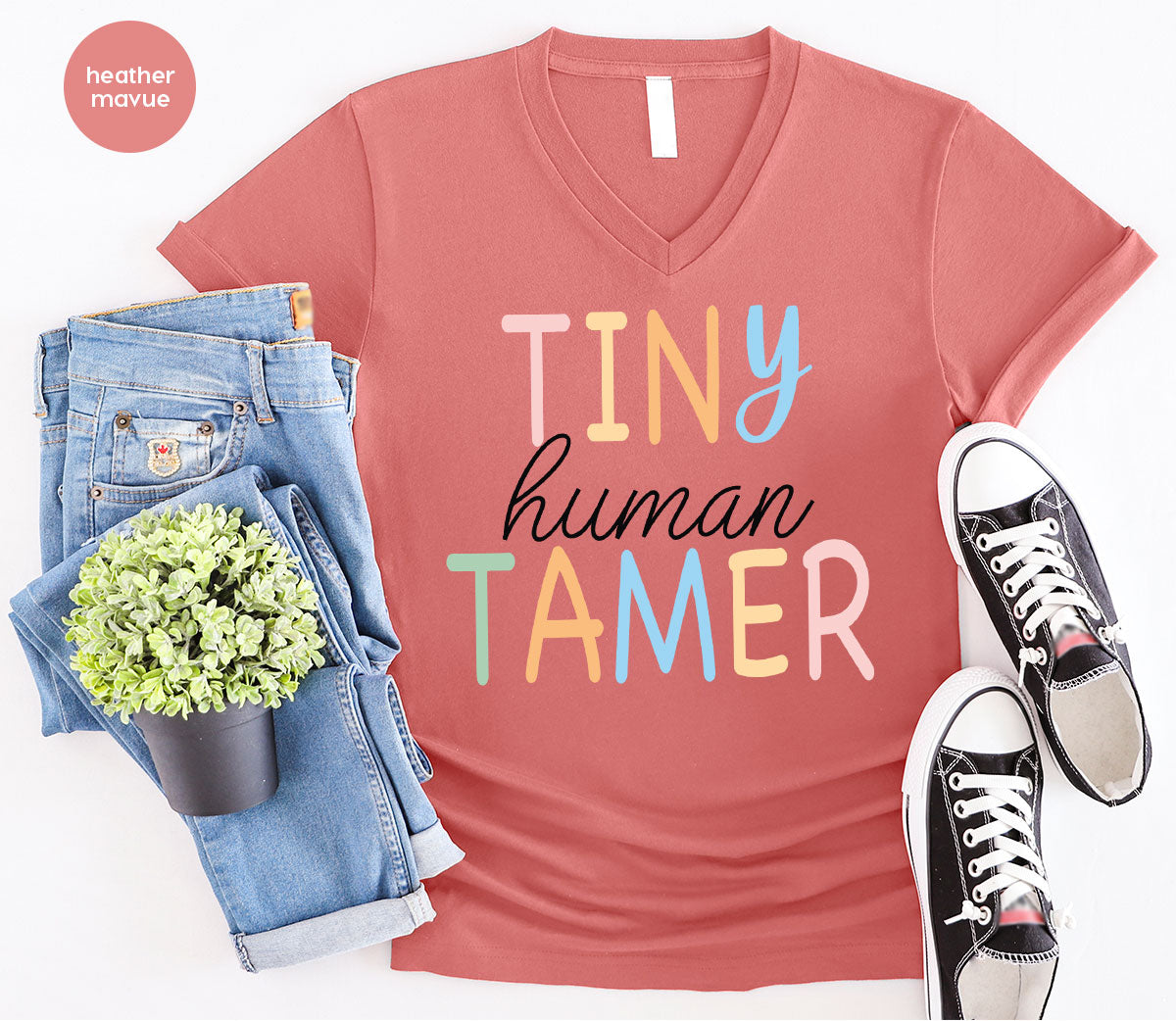 Teacher Shirt, Tiny Human Tamer, Kindergarten Teacher, Preschool Teacher, First Day of School, Back to School T-Shirt, Gift for Teacher