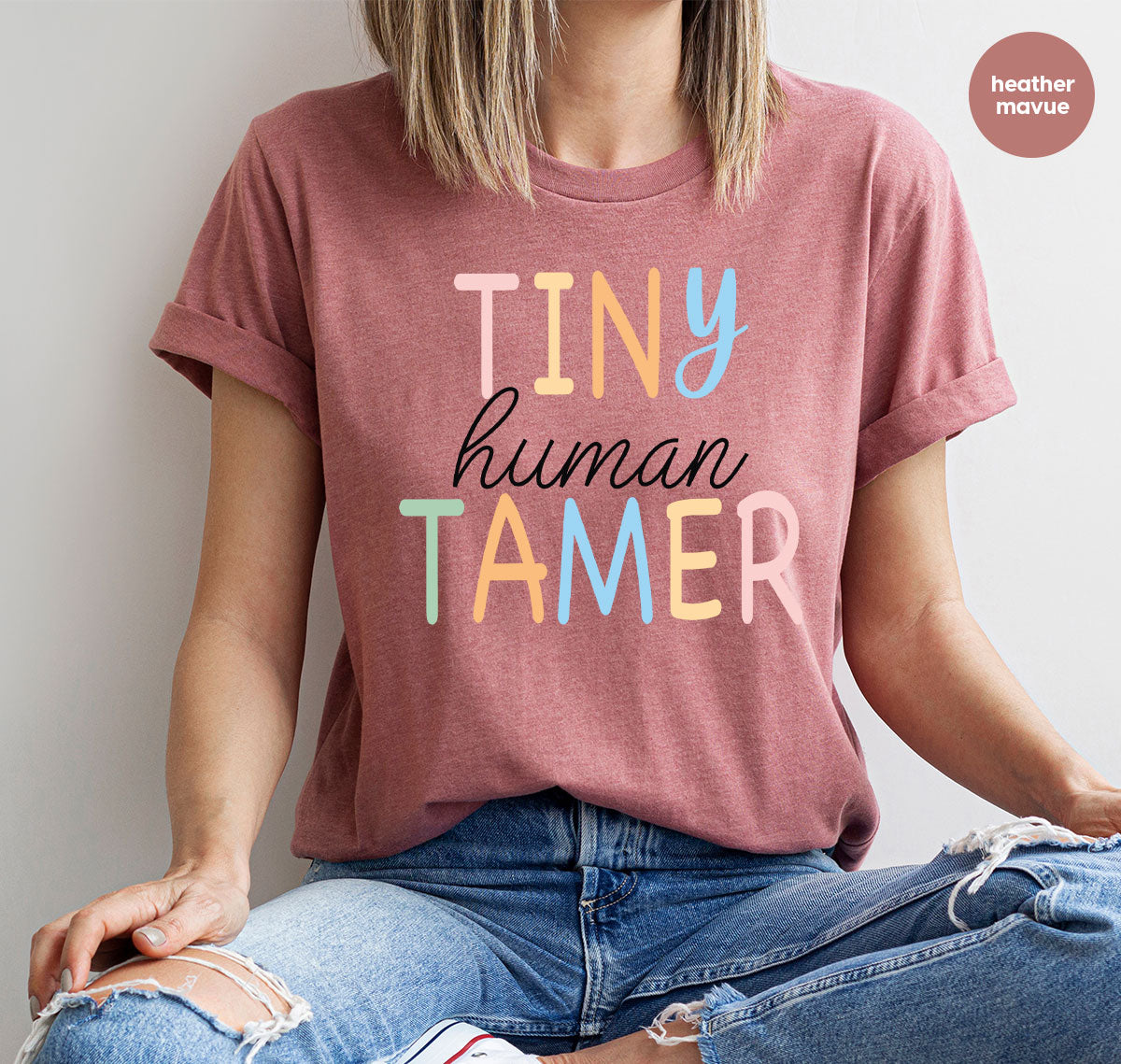 Teacher Shirt, Tiny Human Tamer, Kindergarten Teacher, Preschool Teacher, First Day of School, Back to School T-Shirt, Gift for Teacher