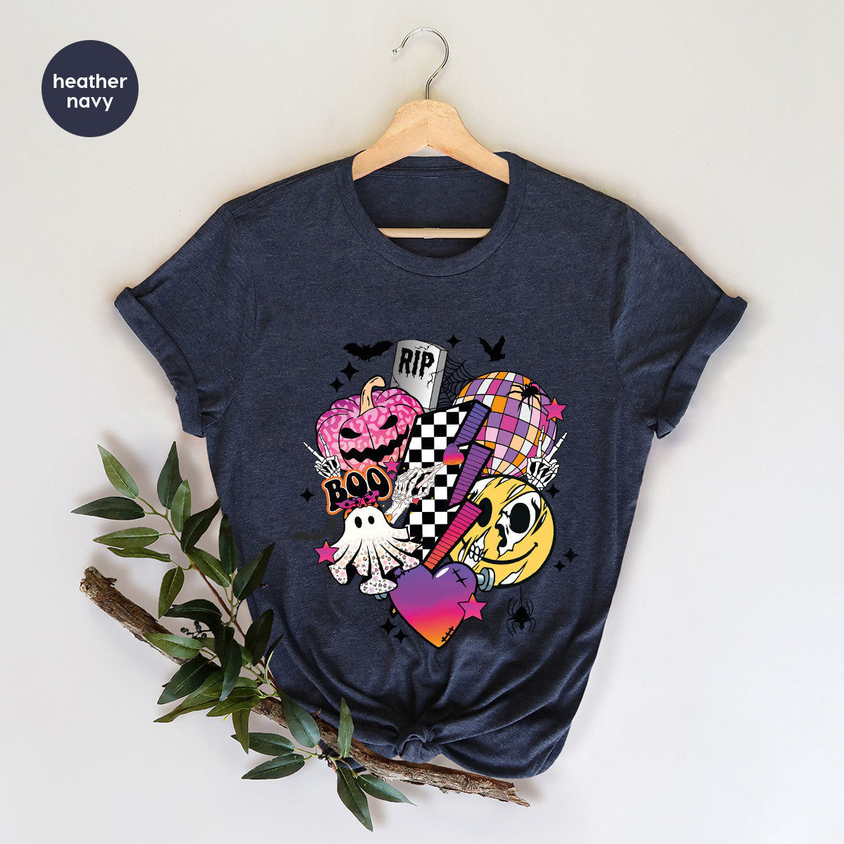 Retro Halloween Shirt, Spooky Pumpkin Shirt, Cool Checkered Outfit