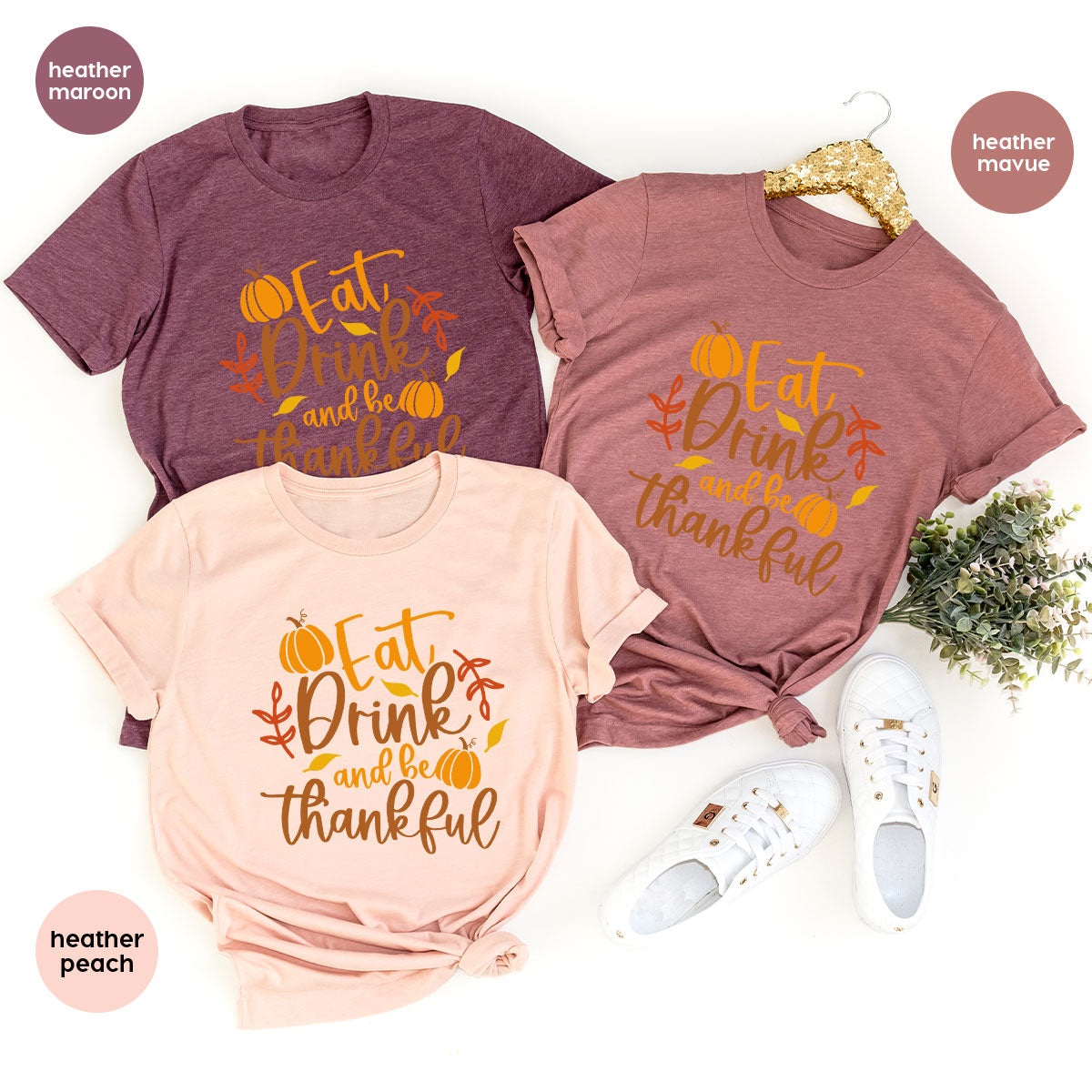 Cute Pumpkin T-Shirt, Fall Graphic Tees, Thankful Gifts, Thanksgiving Outfits, Autumn Crewneck Sweatshirt, Fall Leaves Vneck Shirt