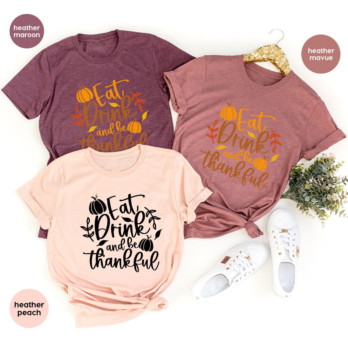 Cute Pumpkin T-Shirt, Fall Graphic Tees, Thankful Gifts, Thanksgiving Outfits, Autumn Crewneck Sweatshirt, Fall Leaves Vneck Shirt