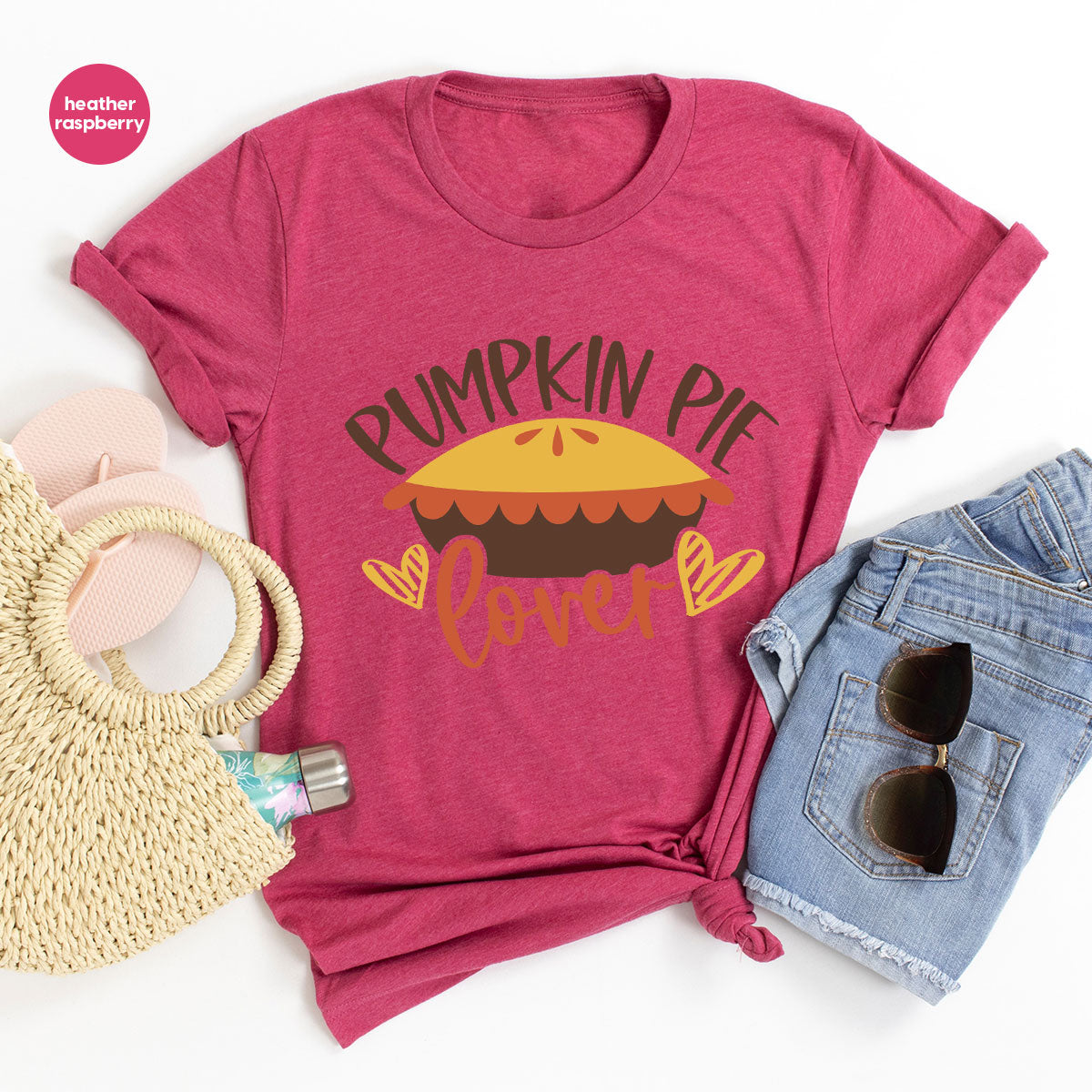 Kids Thanksgiving Shirts, Pumpkin Pie Graphic Tees, Gift for Her, Fall Crewneck Sweatshirt, Cute Toddler Clothes, Autumn Vneck T-Shirt