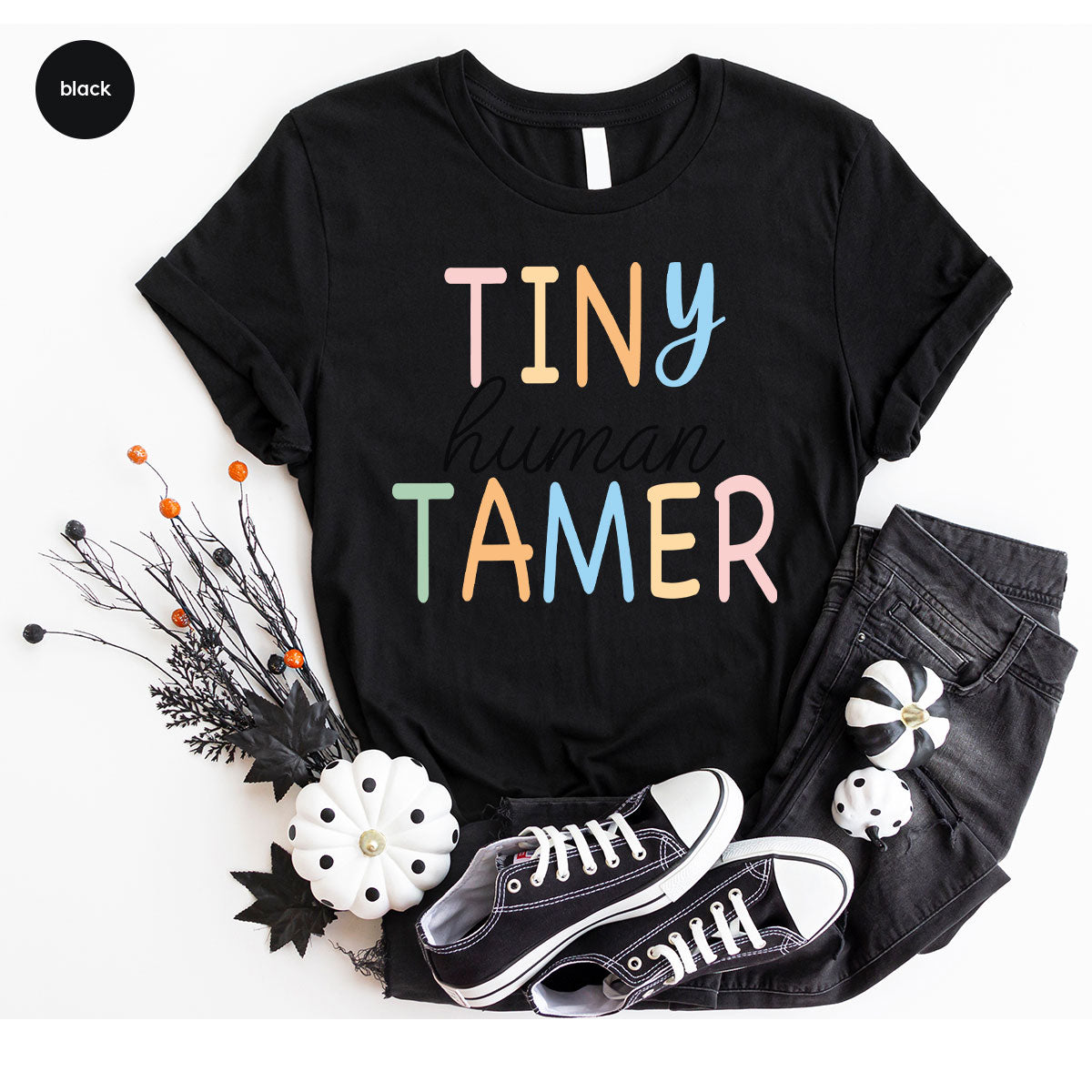 Teacher Shirt, Tiny Human Tamer, Kindergarten Teacher, Preschool Teacher, First Day of School, Back to School T-Shirt, Gift for Teacher