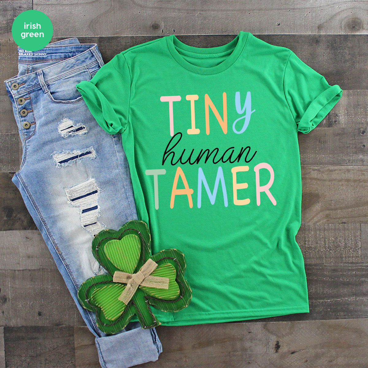 Teacher Shirt, Tiny Human Tamer, Kindergarten Teacher, Preschool Teacher, First Day of School, Back to School T-Shirt, Gift for Teacher