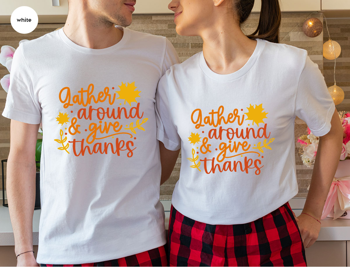 Thanksgiving Sweatshirts, Gifts for Family, Kids Fall Clothes, Leaves Graphic Tees, Autumn Toddler Outfits, Thankful Vneck TShirt