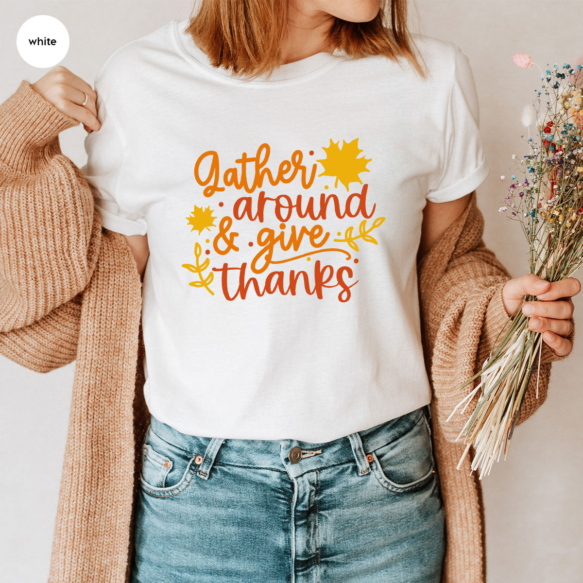 Thanksgiving Sweatshirts, Gifts for Family, Kids Fall Clothes, Leaves Graphic Tees, Autumn Toddler Outfits, Thankful Vneck TShirt