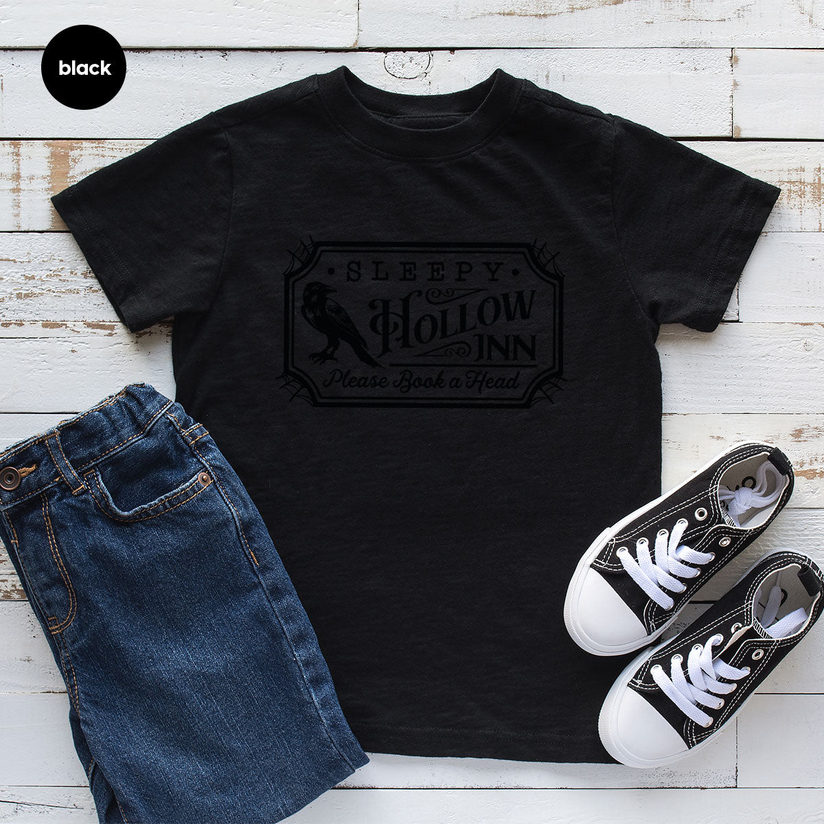 Halloween Crewneck Sweatshirt, Crow Graphic Tees, Gift for Him, Cool Movie T-Shirt, Gift for Her, Spooky Season Party VNeck Shirt