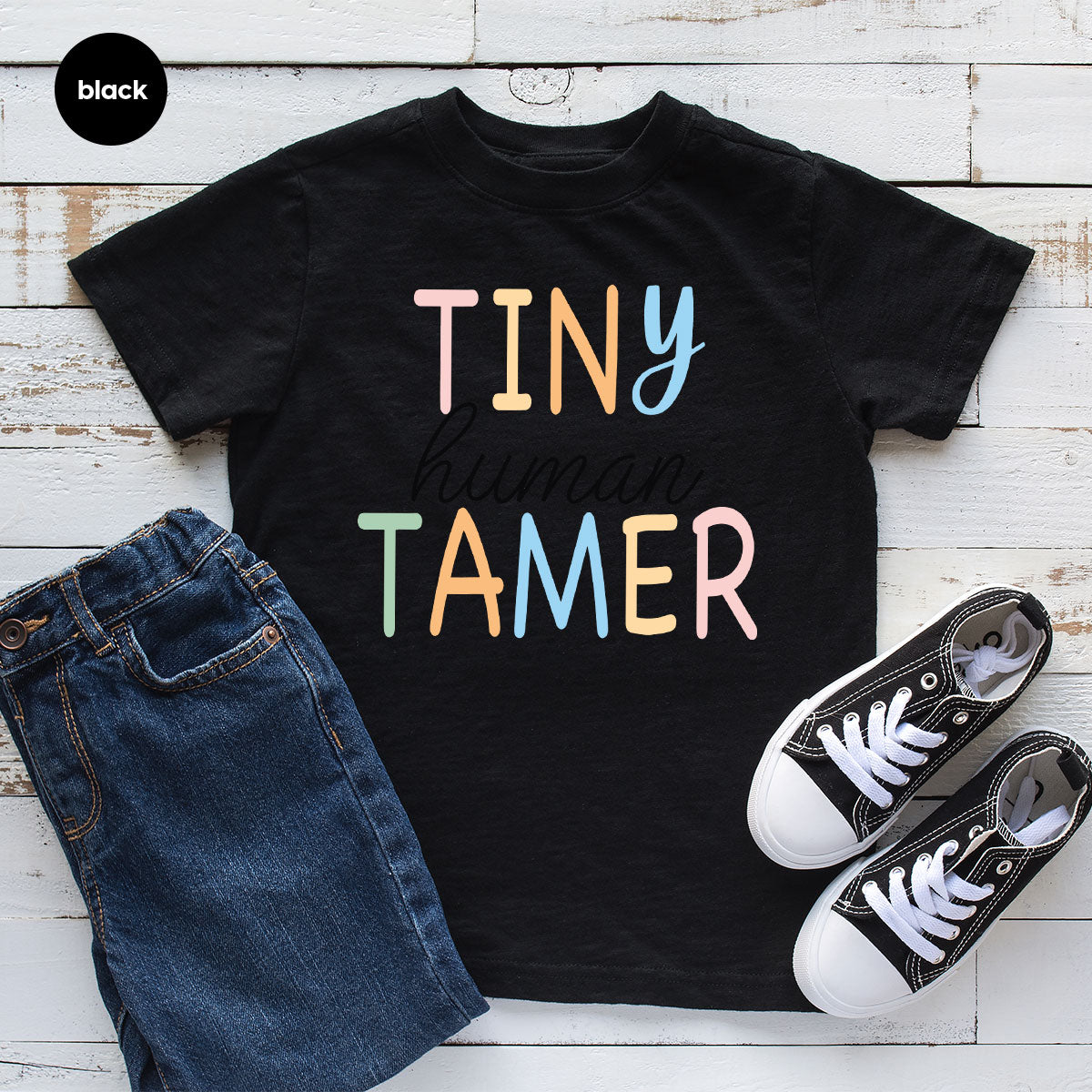 Teacher Shirt, Tiny Human Tamer, Kindergarten Teacher, Preschool Teacher, First Day of School, Back to School T-Shirt, Gift for Teacher