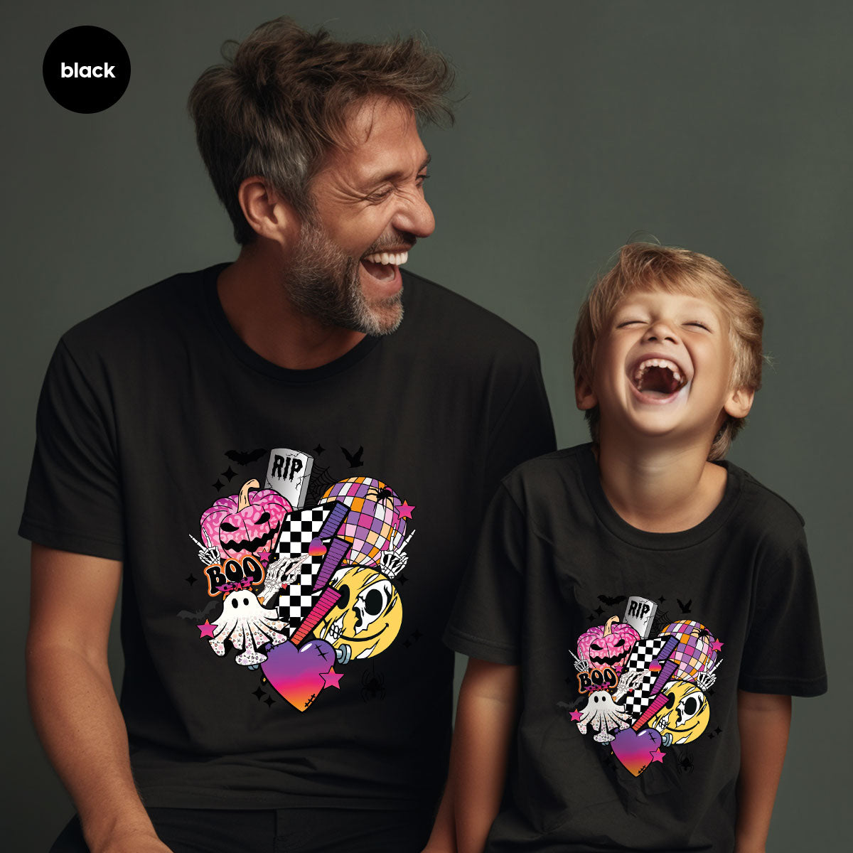 Retro Halloween Shirt, Spooky Pumpkin Shirt, Cool Checkered Outfit