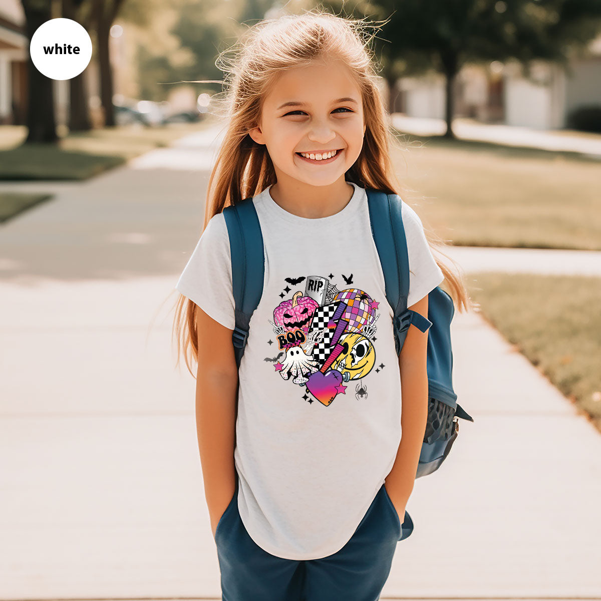 Retro Halloween Shirt, Spooky Pumpkin Shirt, Cool Checkered Outfit