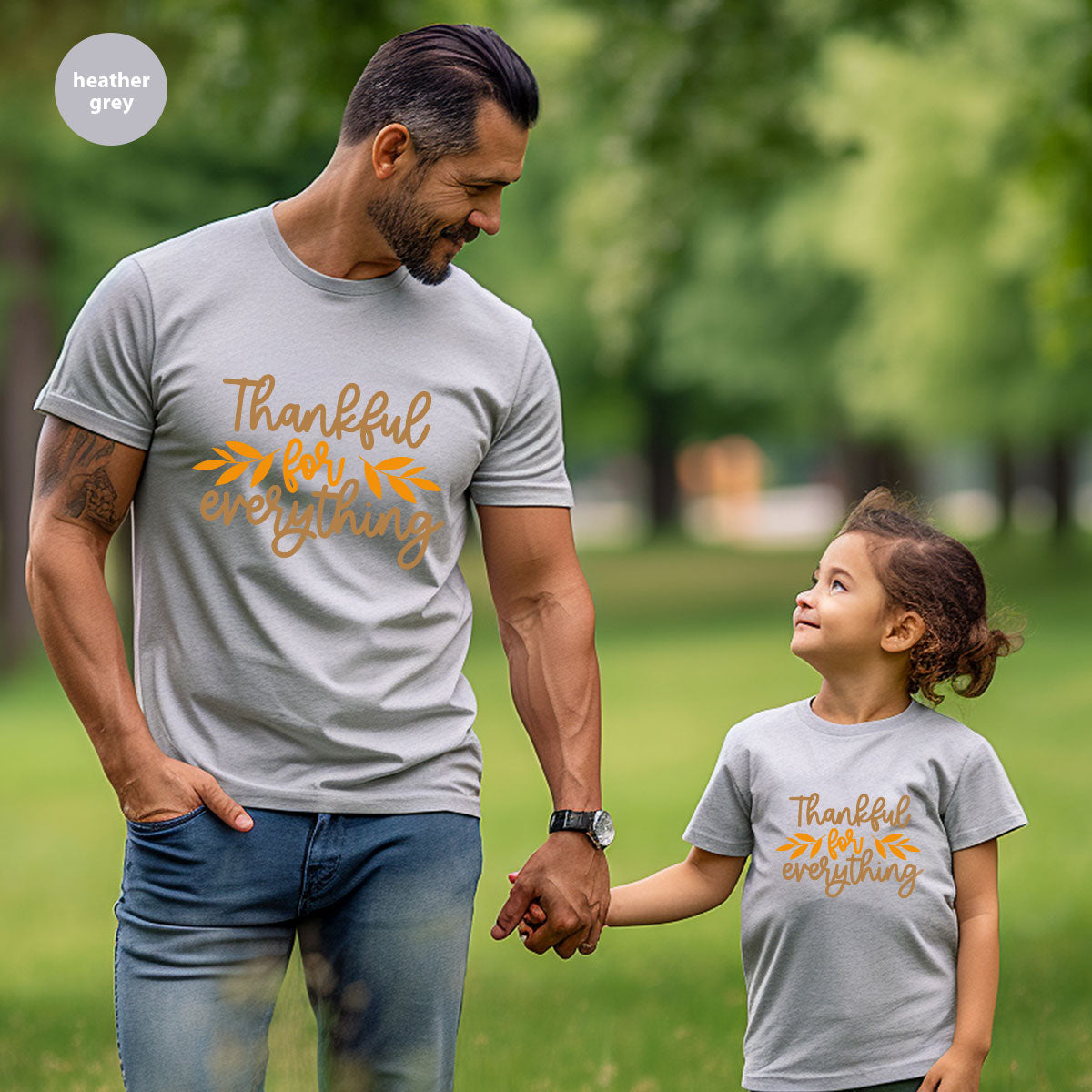 Thanksgiving T Shirts, Gifts for Her, Fall Leaves Graphic Tees, Autumn Clothing, Thankful for Everything T-Shirt, Womens Vneck TShirt