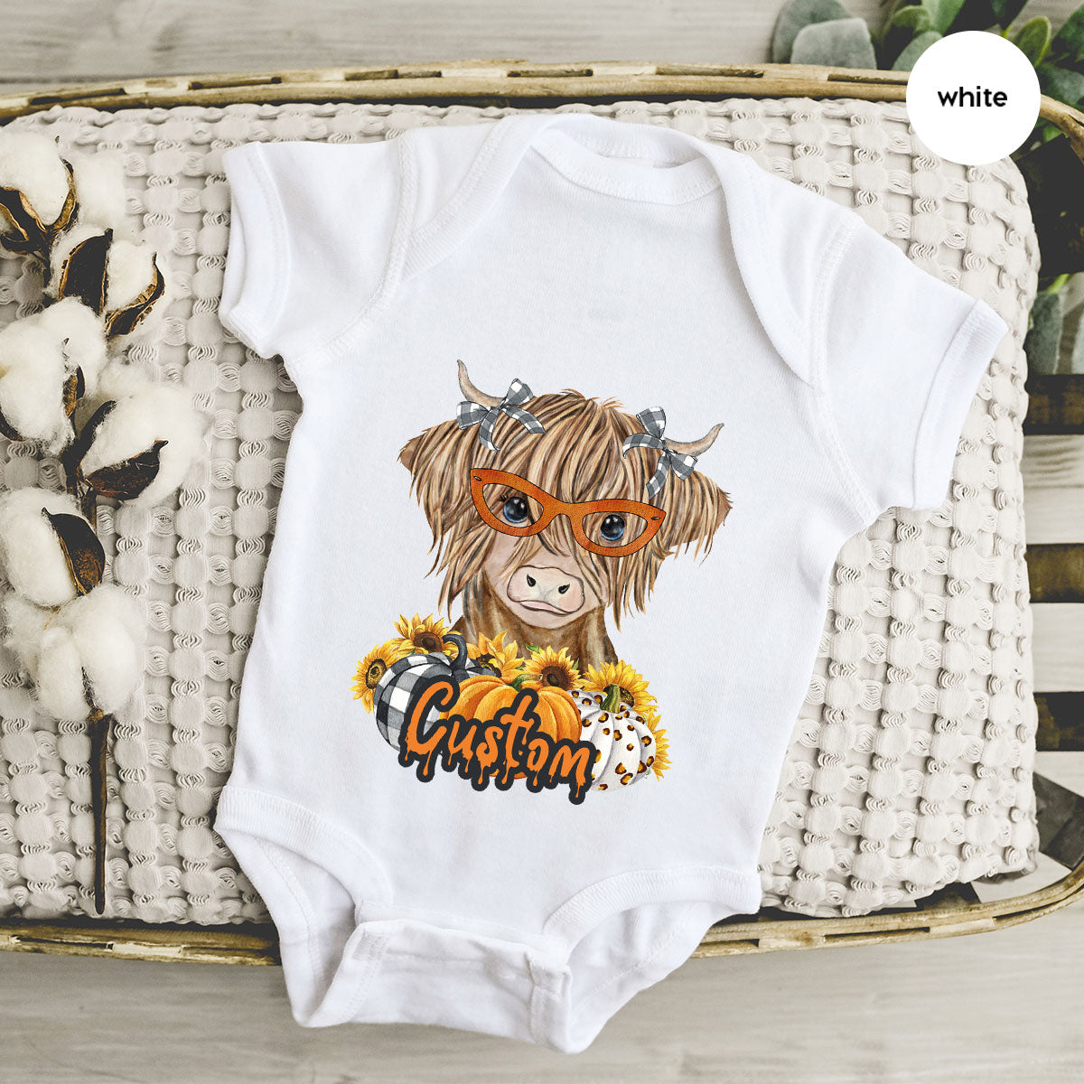 Custom Cow Shirt, Fall Graphic Tees, Personalized Farmer Gifts, Customized Pumpkin T-Shirt, Kids Farm Clothing, Thanksgiving Vneck Tshirt