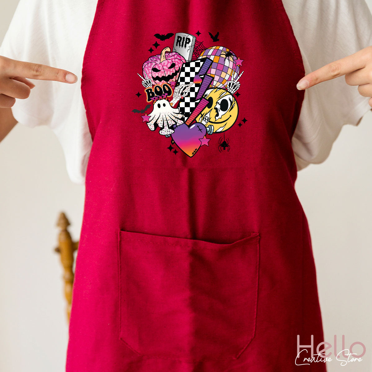Retro Halloween Shirt, Spooky Pumpkin Shirt, Cool Checkered Outfit