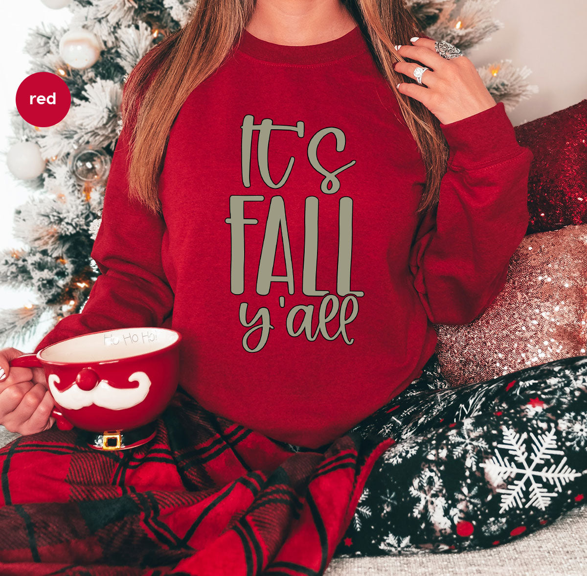 Fall Crewneck Sweatshirt, Its Fall Yall T-Shirt, Fall Gifts, Gifts for Her, Autumn Clothing, Thanksgiving Graphic Tees, Toddler T Shirt