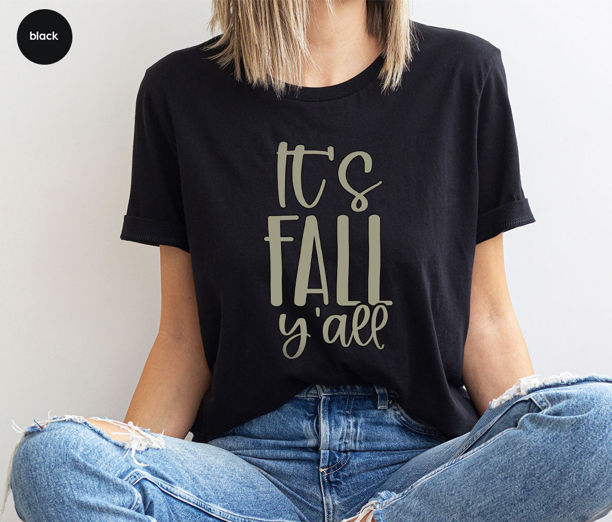 Fall Crewneck Sweatshirt, Its Fall Yall T-Shirt, Fall Gifts, Gifts for Her, Autumn Clothing, Thanksgiving Graphic Tees, Toddler T Shirt